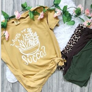 What’s Up Succa Graphic Spring Tee Shirt women